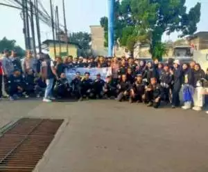 Personil Polsek Cibinong giat Pengamanan Hari Buruh