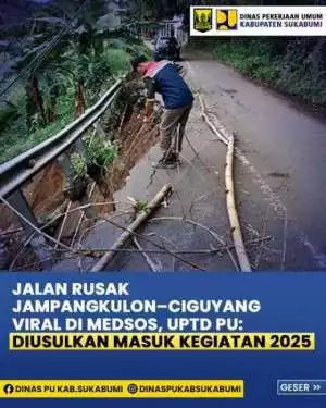Viral di Media Sosial, Kerusakan Jalan Jampangkulon – Ciguyang Direspons Cepat oleh UPTD PU Wilayah Jampangkulon