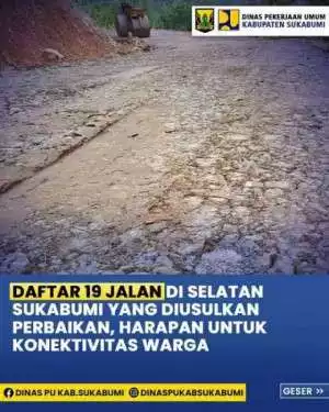 UPTD PU Wilayah Sagaranten Usulkan Perbaikan 19 Ruas Jalan di Enam Kecamatan Selatan Sukabumi