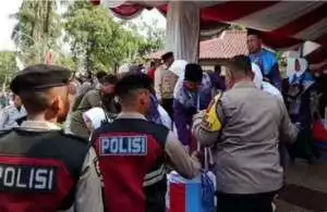 Pengamanan Kegiatan Pemberangkatan Jemaah Haji Kabupaten Bogor Musim Haji 1446 H / 2025 M Berjalan Aman dan Kondusif.