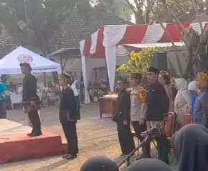 Kapolsek Citeureup Hadiri Upacara Hari Jadi Bogor ke-543 Tahun 2025 di Kecamatan Citeureup.