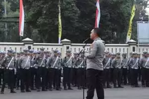 Kapolres Bogor AKBP Rio Wahyu Anggoro Pimpin Apel Pagi Sat Lantas Polres Bogor, Tekankan Disiplin dan Pelayanan Prima kepada Masyarakat.