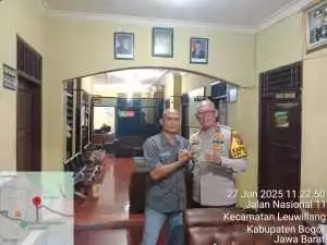 Kunjungan Awak Media Bersilaturahmi ke Kapolsek Leuwiliang.