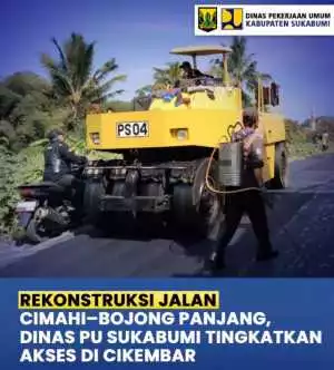 Pemkab Sukabumi Tingkatkan Kualitas Jalan Cimahi–Bojong Panjang di Kecamatan Cikembar