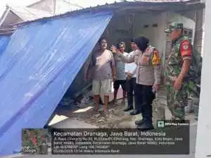 Bhabinkamtibmas Wilayah Hukum Polsek Dramaga Beri Himbauan Ajak Jaga Kondusifitas Cegah Gangguan Kamtibmas