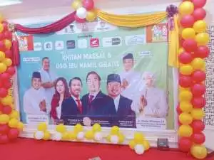 Sinergi Makelar Amal Indonesia, HIPMI Sumsel, dan FK UMP Gelar Khitan Massal serta USG Gratis