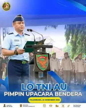 LO TNI AU Kodam II/Sriwijaya Pimpin Upacara Bendera Mingguan, Konsisten Dalam Memelihara Disiplin dan Mental Kejuangan