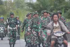 Tingkatkan Kemampuan Fisik, Anggota Kodim 1016/Plk Laksanakan Hanmars