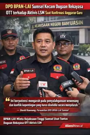 DPD BPAN-LAI Sumsel Mengecam Dugaan Rekayasa OTT Terhadap Aktivis LSM yang Konfirmasi Anggaran Guru