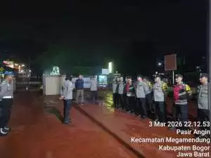 Polsek Megamendung Laksanakan Kegiatan Rutin Yang di Tingkatkan KRYD  POLSEk Gabungan Wilayah Rayon III ( Selatan)