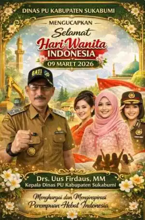 Dinas PU Kabupaten Sukabumi Mengucapkan Selamat Memperingati Hari Wanita 09 Maret 2026