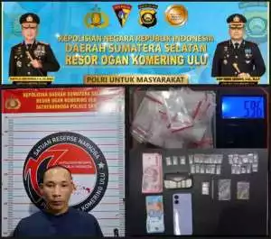 Satresnarkoba Polres OKU Ringkus Pengedar Sabu 5,96 Gram di Kabupaten OKU, 27 Paket Siap Edar Disita Malam Hari