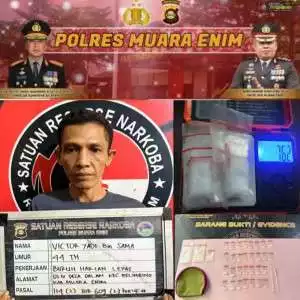 Satresnarkoba Polres Muara Enim Ungkap Dua Kasus Sekaligus, Total 31 Paket Sabu Diamankan