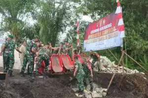 Dandim 1016/Palangka Raya Hadiri Ground Breaking Jembatan Perintis Garuda