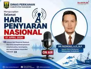 Dinas Perikanan Kabupaten Sukabumi Mengucapkan Selamat Hari Penyiaran Nasional 01 April 2026