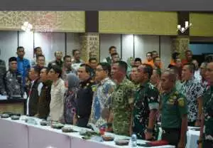 Dandim 0418/Palembang Hadiri Rakor Pengendalian Kebakaran Hutan Kebun dan Lahan Sumatera Selatan Tahun 2026.