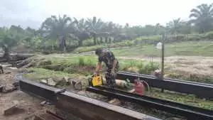 Progres Pembangunan Jembatan Terus Berjalan