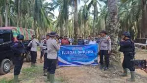 Kapolsek Keluang Turun Langsung, Aktivitas Illegal Drilling di Lahan HGU PT Hindoli Mulai Ditertibkan