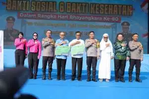 Bhayangkari Sumsel Perkuat Misi Kemanusiaan Polri Melalui Bakti Sosial dan Kesehatan Massal