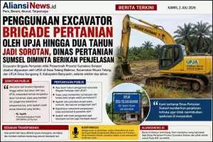 Penggunaan Excavator Brigade Pertanian oleh UPJA Hingga Dua Tahun Jadi Sorotan, Dinas Pertanian Sumsel Diminta Berikan Penjelasan Terbuka