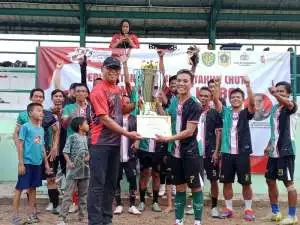 Kapolsek Leuwiliang Buka Turnamen di stadion Mini Leuwimekar HUT Bhayangkara ke-80