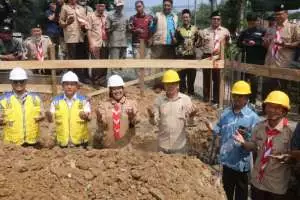 Ground Breaking Pembangunan Kantor Kecamatan Cidahu, Wabup Sukabumi H. Andreas Ajak Masyarakat Berprtisipasi Aktif