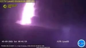 Getaran erupsi Anak Krakatau terasa di Banten, warga berhamburan