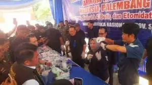 BNNP Sumsel Musnahkan Puluhan Kilogram Sabu dan Ribuan Ekstasi, Jaringan Malaysia Diburu