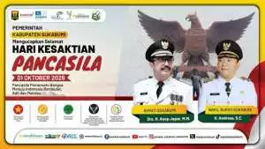 Pemerintah Kabupaten Sukabumi Mengucapkan Selamat Memperingati Hari Kesaktian Pancasila 01 Oktober 2026